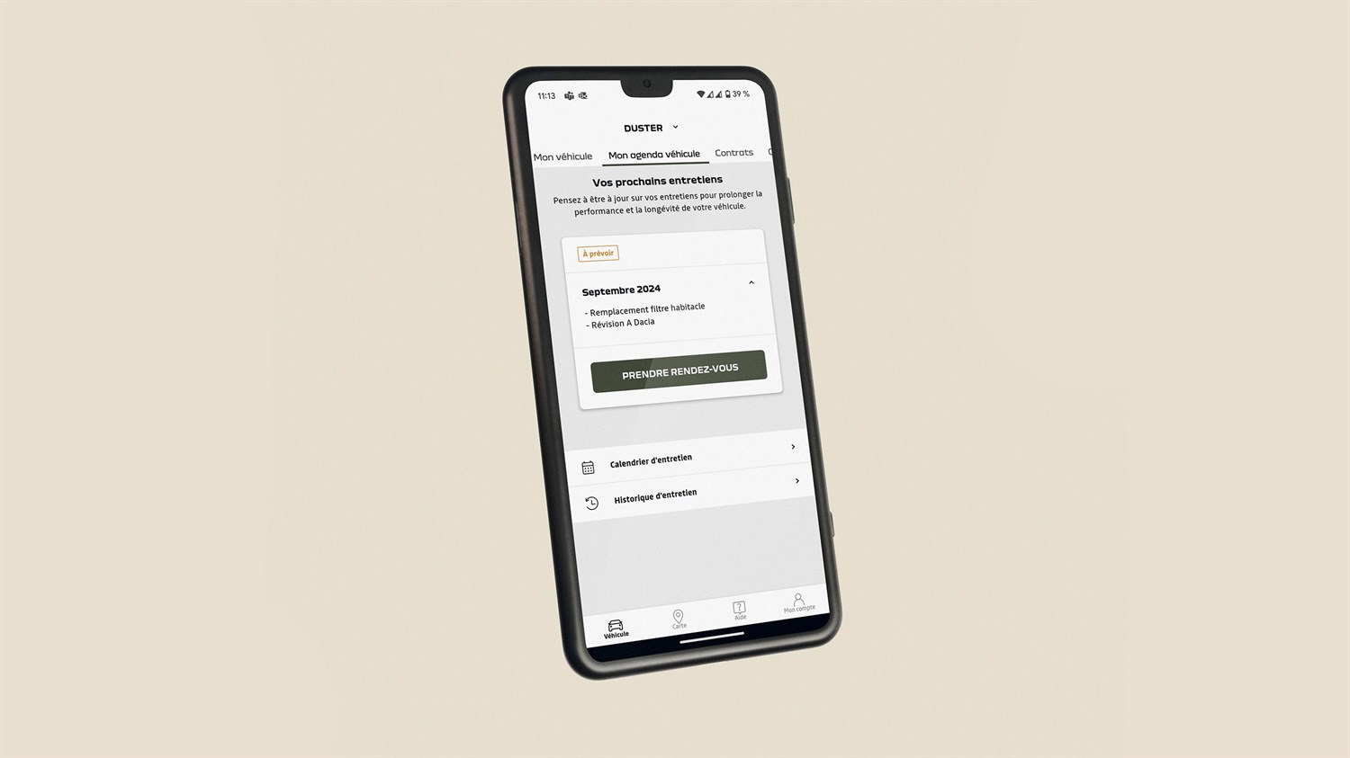 application my dacia